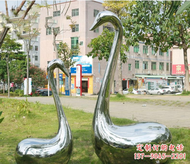 达州不锈钢抽象动物雕塑2