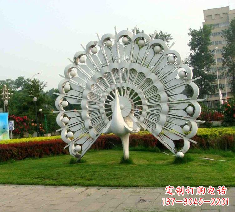 达州不锈钢孔雀雕塑