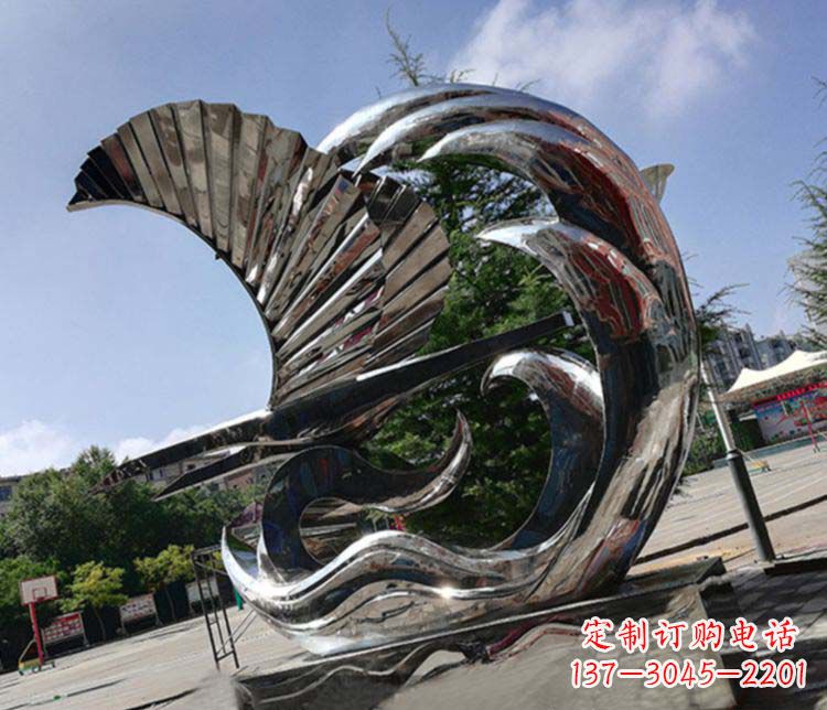 达州不锈钢抽象帆船雕塑1