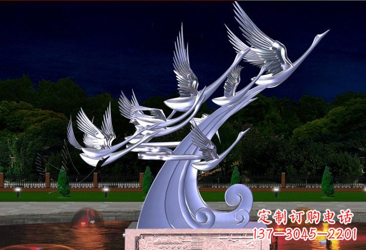 达州不锈钢雕塑——以天鹅为灵感