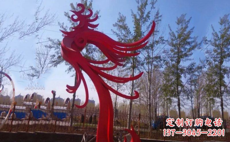 达州不锈钢凤凰雕塑——象征着美丽与力量