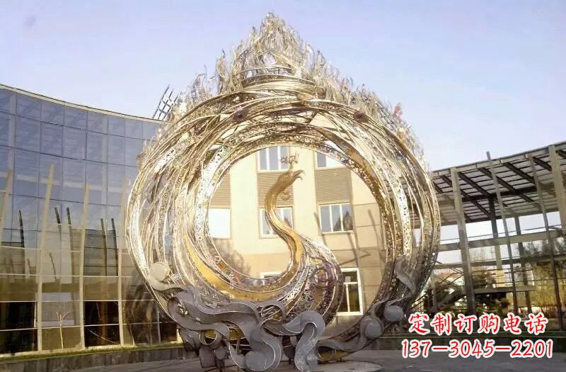 达州不锈钢凤凰涅槃雕塑
