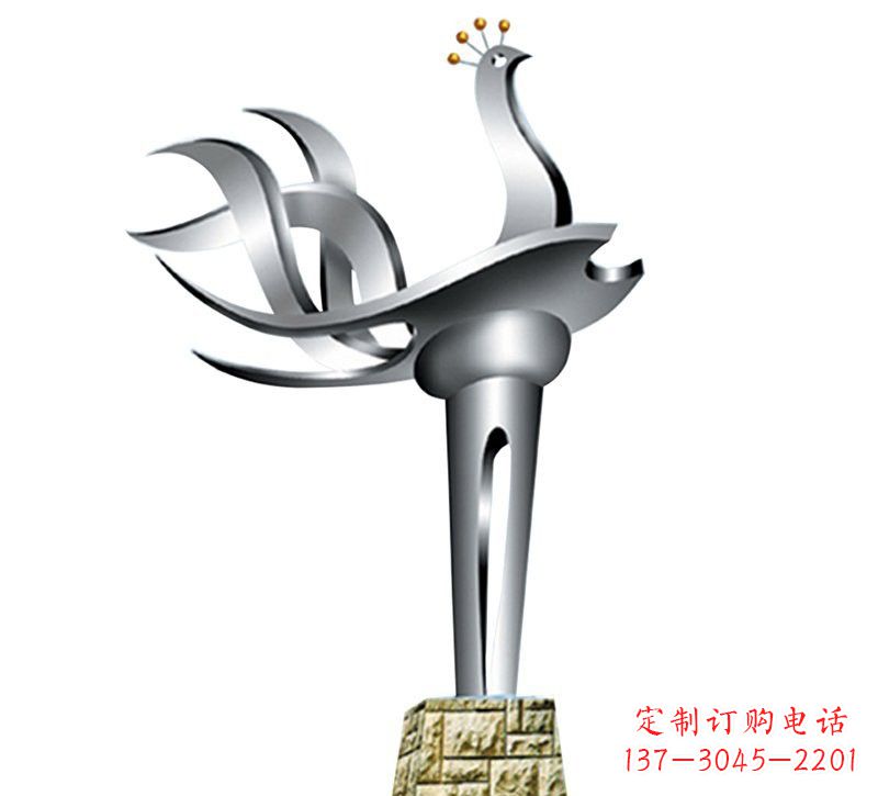 达州不锈钢凤凰雕塑——精致的艺术之作