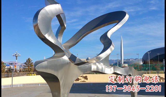 达州不锈钢抽象钢琴雕塑1