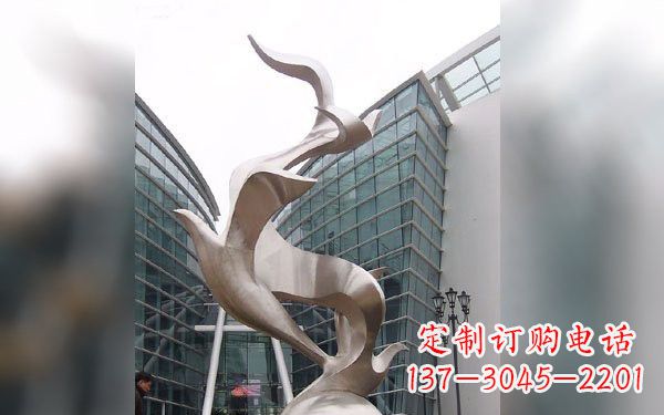 达州不锈钢抽象鸽子雕塑 (2)