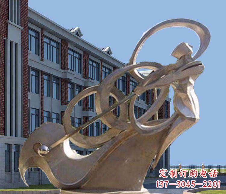 达州不锈钢抽象高尔夫球人物雕塑
