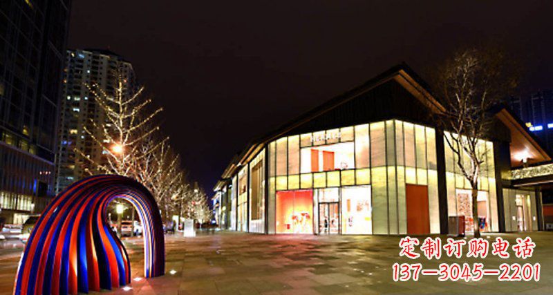 达州不锈钢拱门雕塑——点缀街边景观