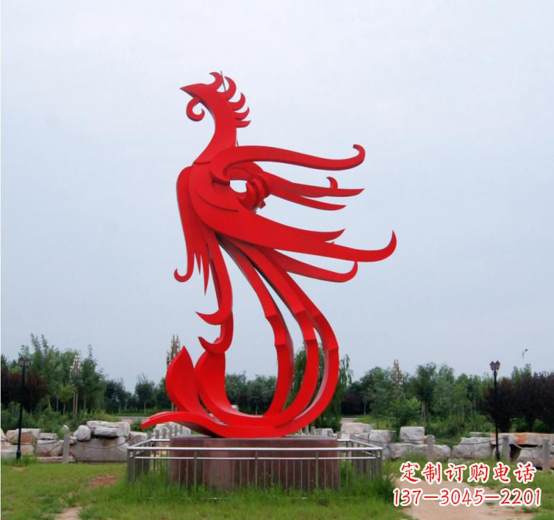 达州不锈钢凤凰雕塑绚丽多彩的艺术之美