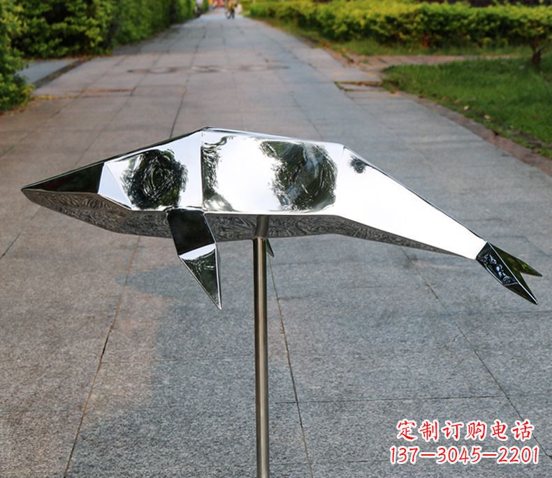 达州不锈钢海豚雕塑令人惊叹的精致艺术品