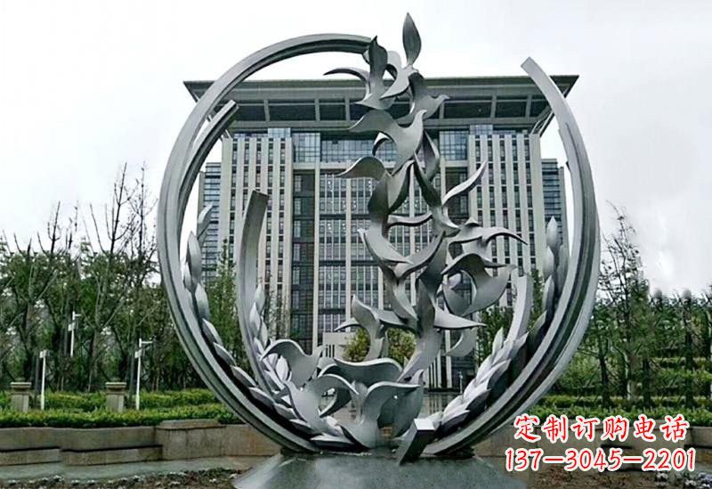 达州不锈钢和平鸽雕塑