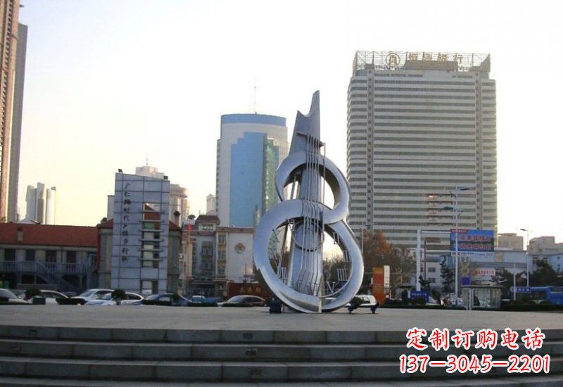达州不锈钢抽象吉他雕塑2
