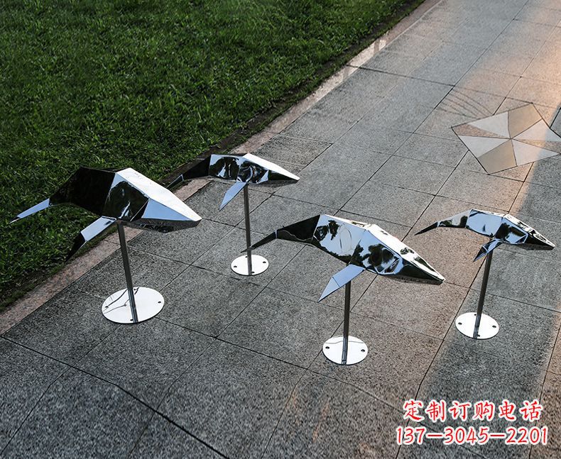 达州不锈钢海豚雕塑精致的海洋之美
