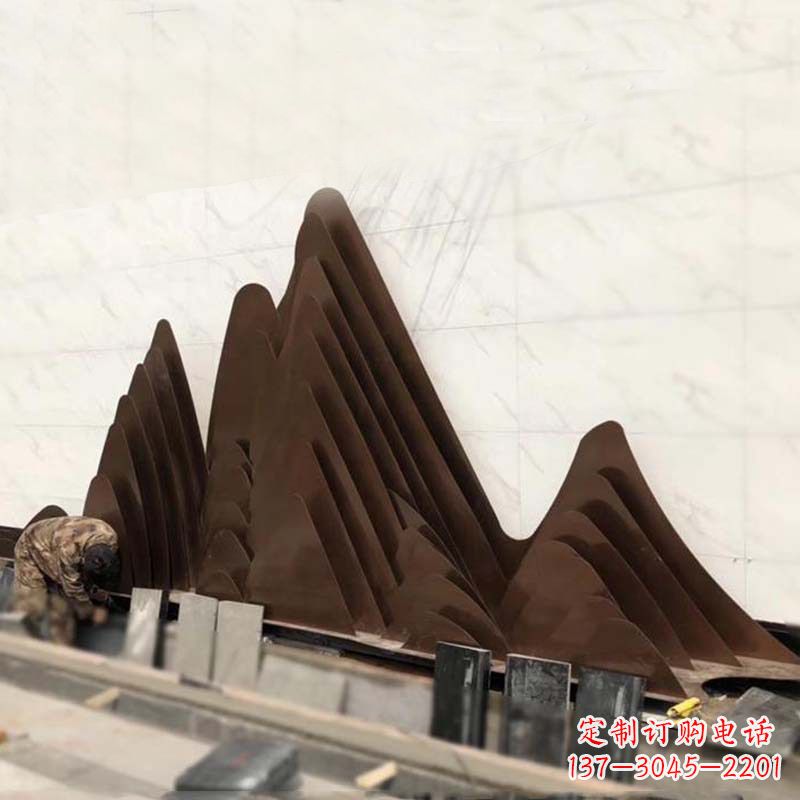 达州精美不锈钢假山雕塑