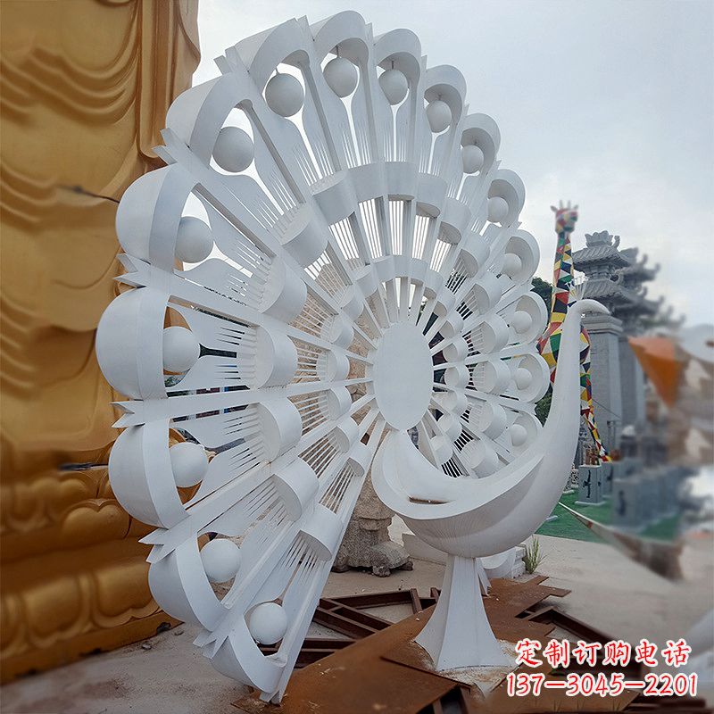 达州不锈钢孔雀雕塑精美雕刻的艺术精品