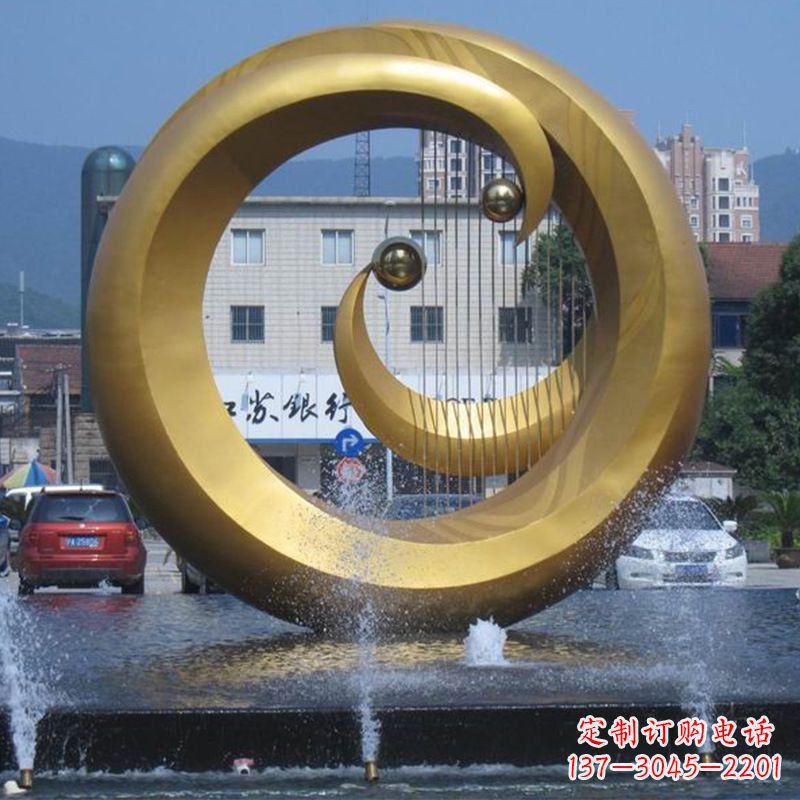 达州不锈钢喷泉雕塑美丽与宁静