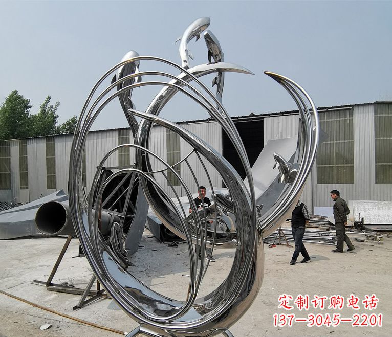 达州精美不锈钢跃龙门雕塑
