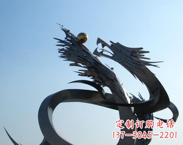达州不锈钢龙雕塑精美雕刻,灵动灵气