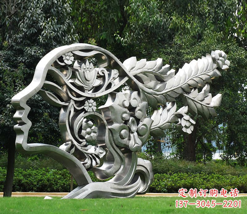 达州不锈钢美女雕塑给空间带来灵动的美