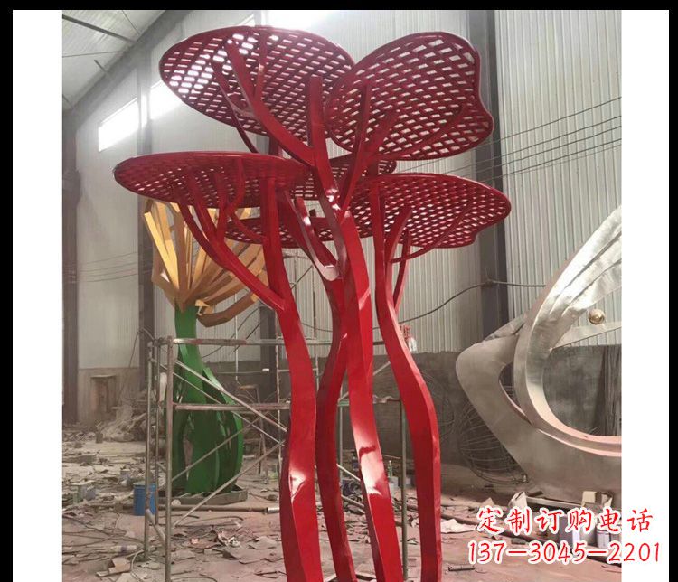 达州不锈钢蘑菇景观雕塑