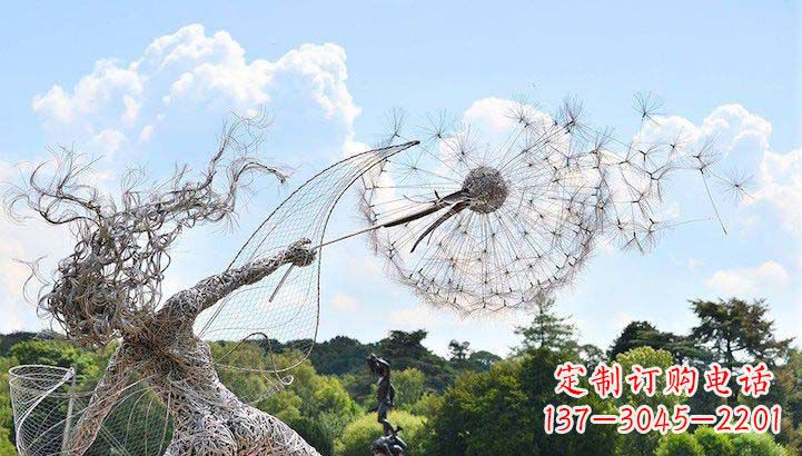 达州不锈钢蒲公英雕塑
