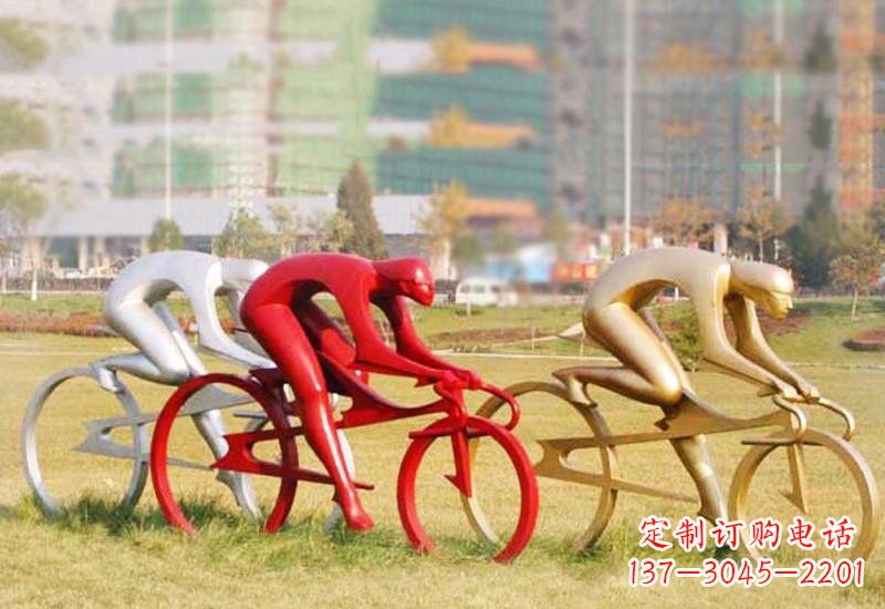 达州不锈钢自行车雕塑