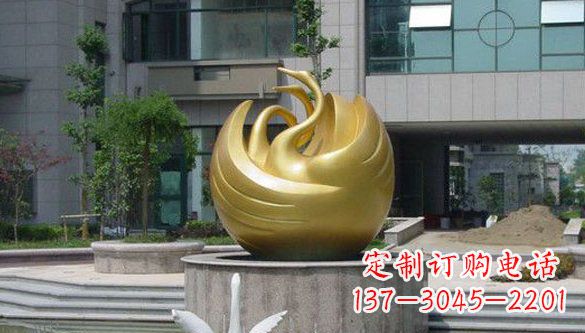 达州不锈钢天鹅雕塑