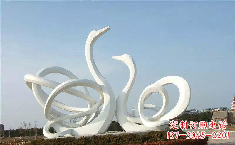达州不锈钢制作的天鹅雕塑