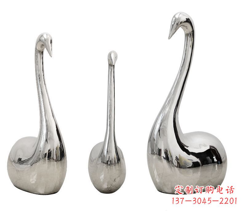 达州精美不锈钢天鹅雕塑