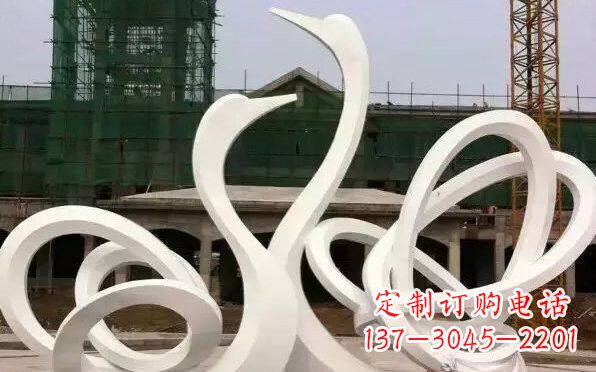 达州不锈钢天鹅雕塑美丽而优雅