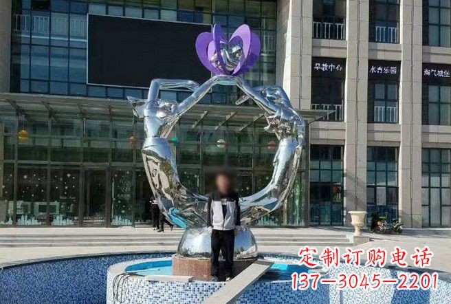 达州不锈钢抽象女孩雕塑