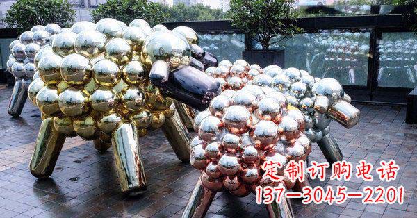 达州不锈钢抽象小羊肖恩雕塑
