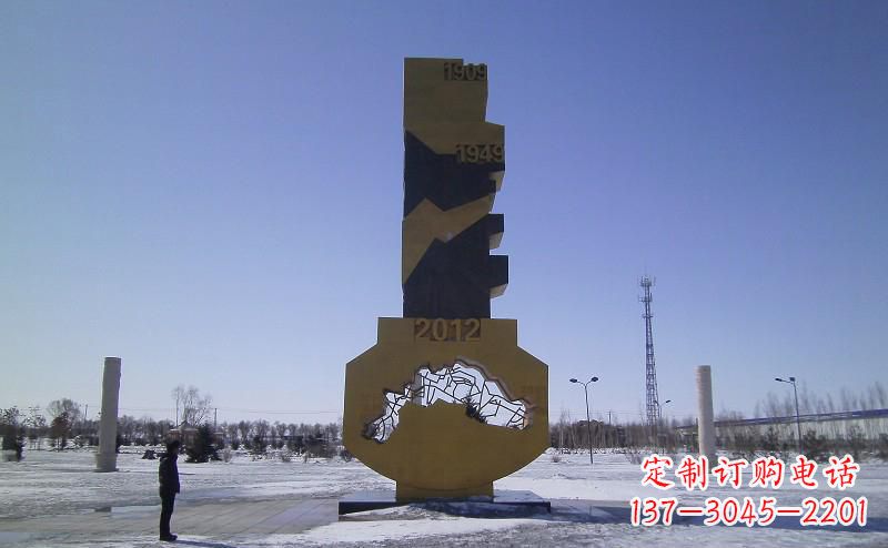 达州不锈钢抽象钥匙雕塑——精美装饰品