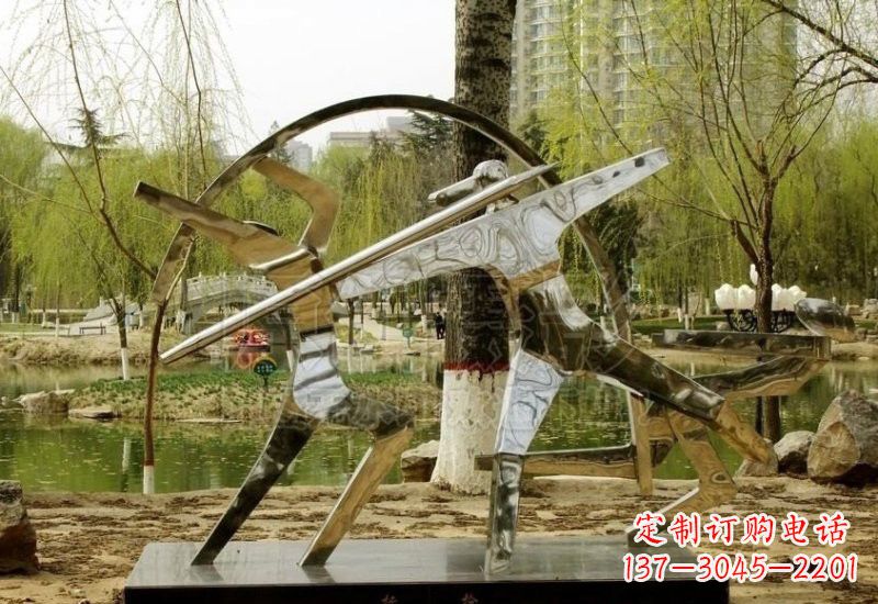 达州不锈钢运动员雕塑