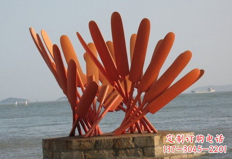 达州不锈钢船桨雕塑经典的海洋景观