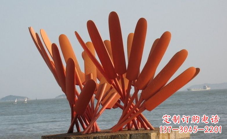达州精美不锈钢船桨雕塑