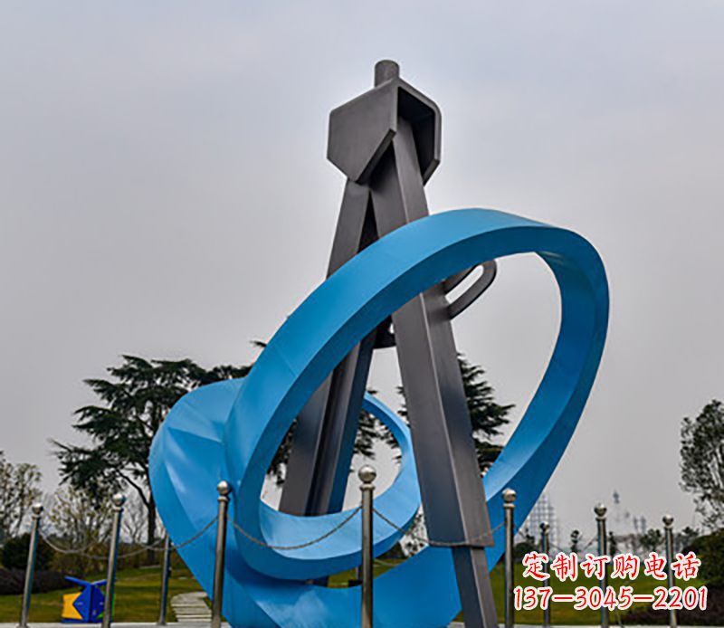 达州不锈钢创意圆规造型