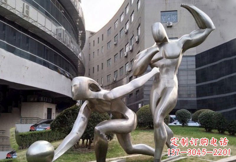 达州不锈钢打保龄球雕塑