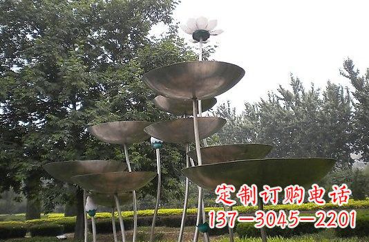 达州不锈钢大型荷叶雕塑