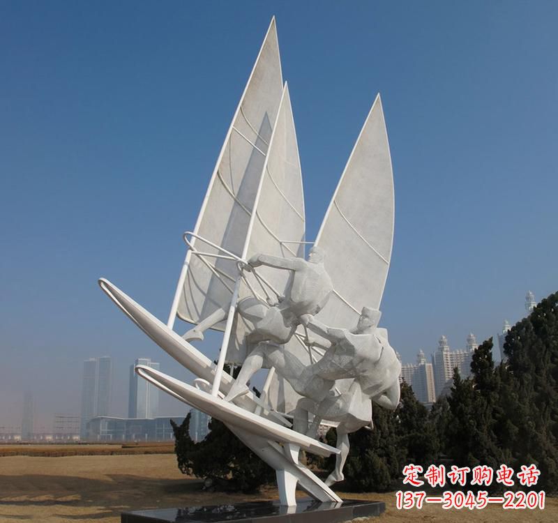 达州不锈钢大型帆船雕塑