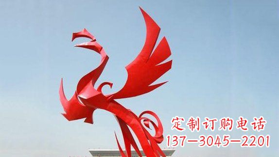 达州不锈钢大型飞翔的凤凰雕塑