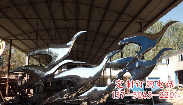 达州不锈钢大雁雕塑给环境带来生机