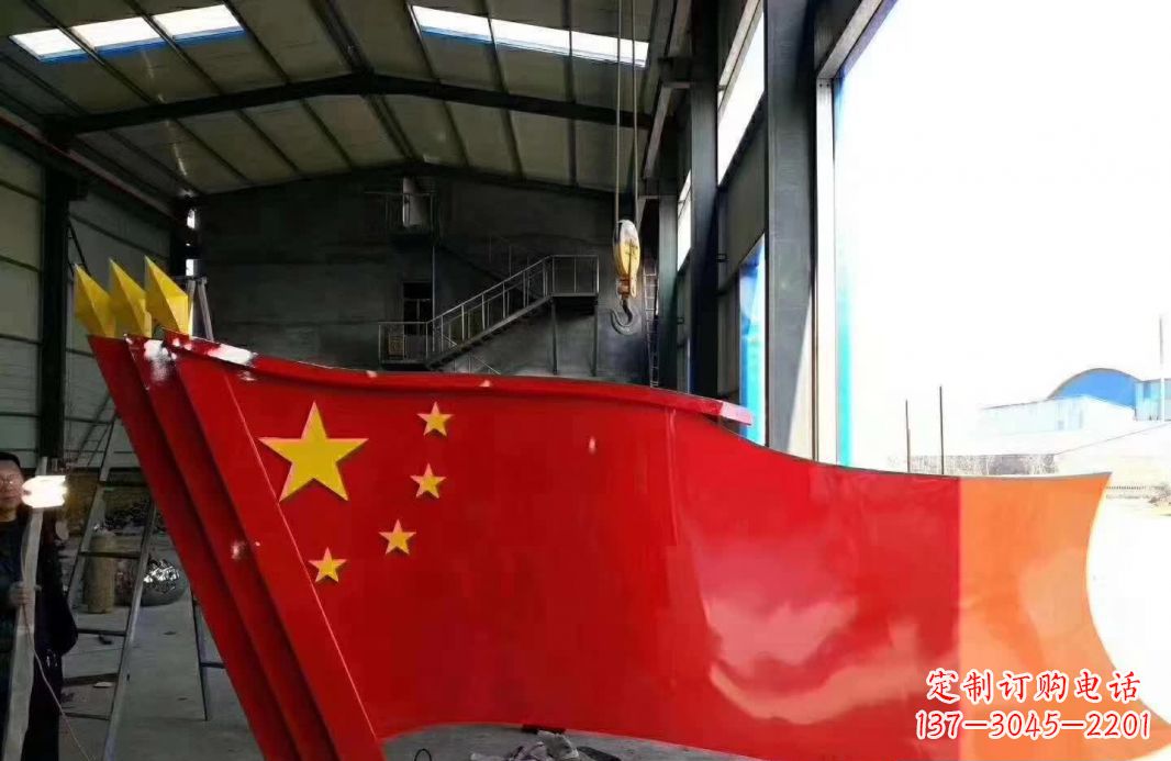 达州不锈钢党旗雕塑象征着中国共产党的伟大