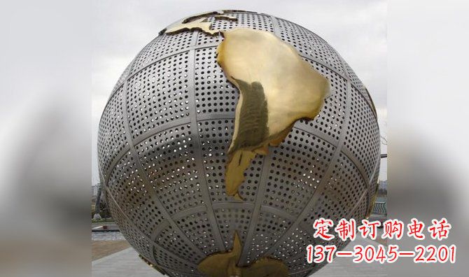 达州不锈钢地球地图雕塑