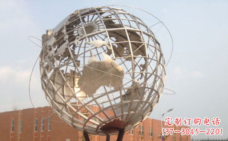 达州不锈钢地球雕塑 (3)