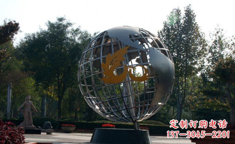 达州不锈钢地球雕塑 (2)