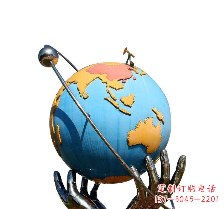 达州不锈钢地球雕塑2