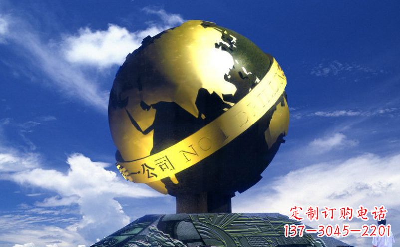 达州不锈钢地球企业雕塑