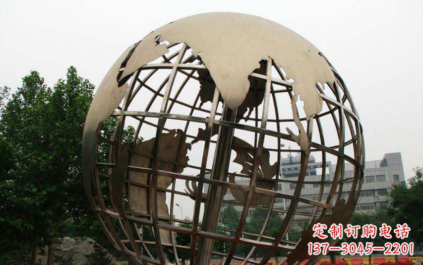 达州不锈钢地球景观雕塑