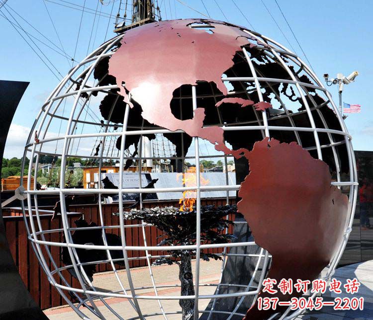 达州不锈钢地球仪雕塑