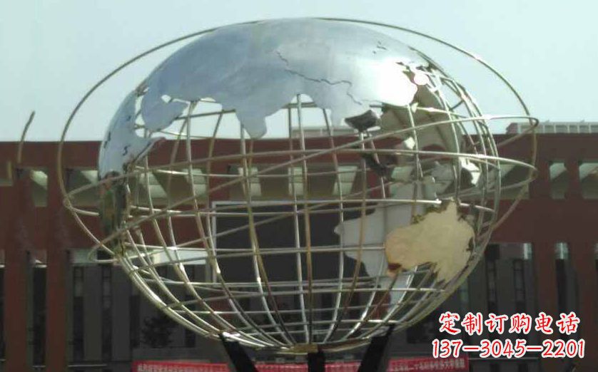 达州不锈钢地球仪雕塑 (2)